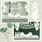 VioraWhite 183 Pcs Silly Goose Birthday Party Set Classical Sage Green - Image 5