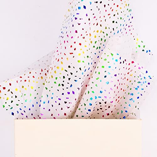 MR FIVE 50 Sheets Large Size Rainbow Glitter Tissue Paper Bulk,20" x 28",Rainbow Sparkle Tissue Paper for Gift Bags,Graduation,Weddings,Birthday,Holiday Party - Image 6