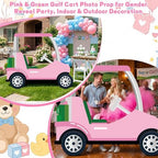 3.94 Ft Pink Golf Cart Corrugated Plastic Standee Photo Prop - Image 7