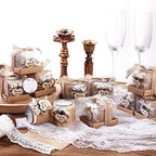 Retisee Wedding Candle Favors Wood Tealight Candle Holder, 12 Pcs - Image 5