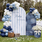 Mindsoft 2 Pcs Arch Cover Backdrop, Blue A Blue Jean by Mindsoft