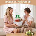 TranRantic 8 Pcs Woven Gift Baskets with Wrap and Ribbons - Image 5