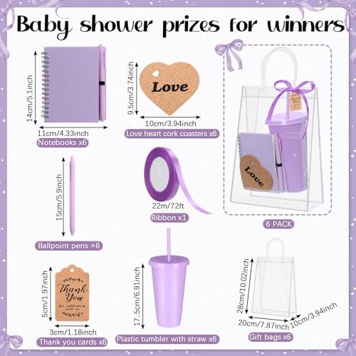 Dunzoom 461 Pcs Funny Baby Shower Games with Prize for Guest Winner, Purple - Image 3