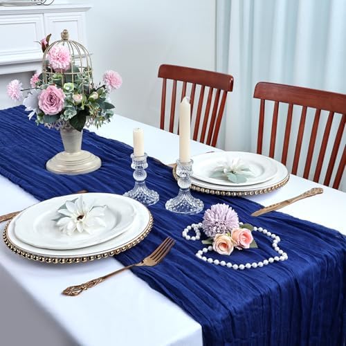 12 Pack Royal Blue Cheesecloth Table Runner 10Ft 23 x 120 Inch - Image 5