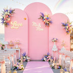 Baby Pink Arch Backdrop Cover Set of 3 Wedding Arch Covers Stretchy Backdrop Baby Shower Birthday Party 6FT 6.6FT 7.2FT Light Pink Arch Cover Spandex - Image 2