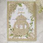 20PCS Princess Carriage quinceanera invitations,15 year,sweet 16 invitations,1 birthday invitations,laser cut invitations for birthday and more (light rose gold) - Image 3