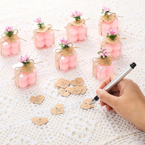 MTLEE 30 Sets Mini Bubble Candles Party Favors DIY Gift Set,Pink - Image 3