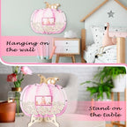 YLOLUL 62 Pcs Pumpkin Baby Shower Guest Book Alternatives Set Fall Baby Shower Guestbook Photo Frame with Wood Pumpkin Slices Rustic Guest Book Alternative for Baby Boy Birthday Party (Pink) - Image 5