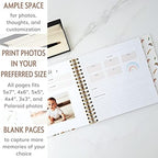 Baby Memory Book, First 5 Years, Boho Rainbow Baby Scrapbook and Keepsake - Image 6