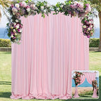 Pink Backdrop Curtain for Parties, Photography Backdrop, 5ft x 7ft, 2 PCS by MYSKYHOME