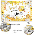 Mcosicka Sweet as Can Bee Honeycomb Bumble Bee Baby Shower Decorations Background Banner (10x8ft (120x96 inch)) - Image 5