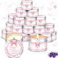 MTLEE Bow 24 Pcs Baby Shower Party Favors Candles Lavender Scented Baby Shower Favors for Guests Rustic Tealights Candles Gender Reveal Return Gifts(Pink, 1.2 oz) by CelebrateEveryMoment