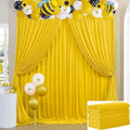30ft×10ft Yellow Wrinkle Free Backdrop Curtain for Party Wedding, 6 Panels 5×10ft Soft Silky Polyester Photo Backdrop Drapes Curtains forBirthday Bee Parties Baby Shower Photography Backgrounds by ENJOYYOURPARTY