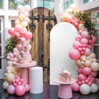 Wooden Door Arch Backdrop Cover 6.6 FT, Barn Door Wedding Arch Cover Stretchy Backdrop Stands Covers for Birthday Party Ceremony Banquet Decor - Image 5