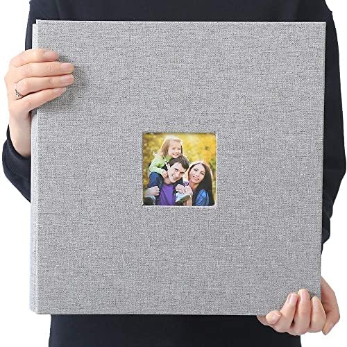 Vienrose Photo Album with Window Self Adhesive 13x12.6 120 Pages Light Grey - Image 4