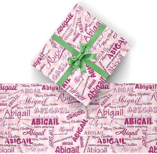 AOFUN Wrapping Paper Roll with Printed Name - Personalized for Him - Mens Birthday - 5 Rolls, 58" x 23" Each - Image 2