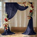 Pack of 2 Wedding Arch Drape Panel Fabric 30" x 100ft - Navy Blue by MDS