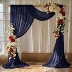 Pack of 2 Wedding Arch Drape Panel Fabric 30" x 100ft - Navy Blue by MDS