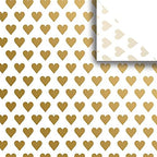 Jillson & Roberts 20" x 30" Printed Love Gift Tissue Gift Wrapping Supplies, Golden Hearts, 48 Folded Sheets by JillsonRoberts