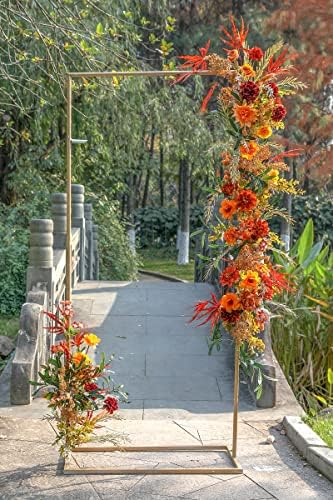Artificial Flowers 25pcs Real Looking Red Silk Fake Flowers Combo with Stems for DIY Wedding Bouquets Bridal Shower Centerpieces Party Decorations (Orange) - Image 6