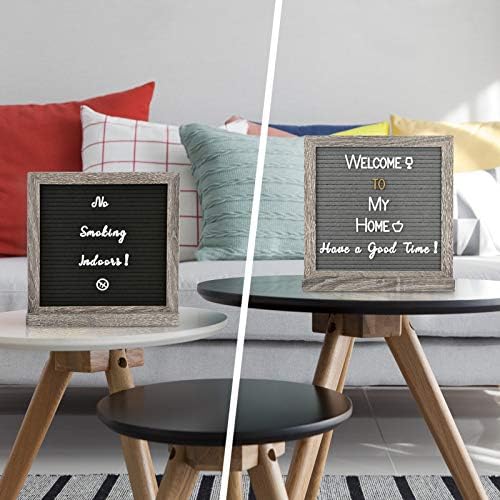 Double Sided Felt Letter Board with Letters - Pre Cut & Sorted 725 letters with Stand, Cursive Style Letters, Big Letters, Plastic Organizer, Tabletop Display, Rustic Farmhouse Wall Decor - Image 5