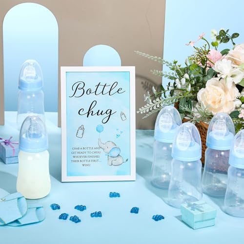 Roowest Bottle Chug Baby Shower Games Favors, Blue, Elephant - Image 5