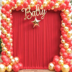 50ft×10ft Wrinkle Free Red Backdrop Curtains for Parties, 10 Panels 5×10ft Thick Silky Polyester Red Photo Backdrop Drapes Curtain for Themed Party Birthday Baby Shower Baptism Wedding Photography - Image 5