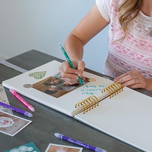 Never Ever Land Scrapbook Album – 12x10 Grey Scrap Book. Scrapbooking Supplies, Memory Book, Wedding Guest Book, Photo Album, Baby Shower Gifts, Valentines, Engagement Gifts, and Anniversary - Image 5