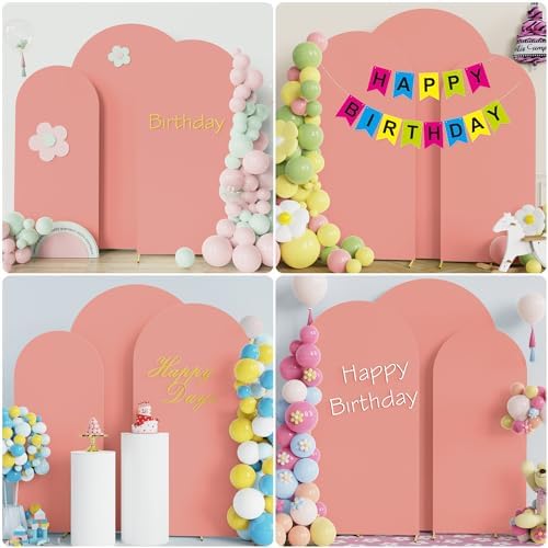 Wokceer Arch Backdrop Cover Dusty Rose Arch Cover Strethy 7.2FT,6.6FT,6FT - Image 4