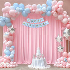 40x10FT Baby Pink Backdrop Curtains for Wedding Parties, Wrinkle Free Polyester Photography Backdrop Drapes for Wedding Baby Shower Birthday Parties Stage Background Stand Decorations 4x10ft,10 Panels - Image 4