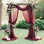 Barcelonetta | Chiffon Fabric | Decoration, Drapery Fabric | Wedding, Gender Reveal, Baby Shower, Birthday | for Arbor, Arch, Canopy, Table and Chair Decoration (Burgundy, 10 Yards) - Image 4