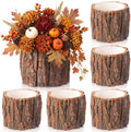 6 Pcs Wooden Vase for Centerpieces Wedding Flower, 4.7 Inch by RimCereal
