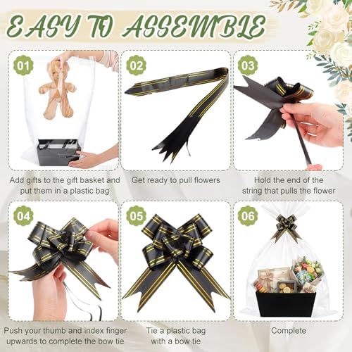 Funnymoom 24 Pack Black Empty Gift Baskets Bulk, Cardstock Favor Boxes - Image 4
