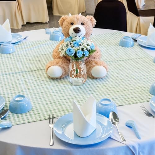 Sliner 4 Sets Blue Bear Baby Shower Centerpieces Gender Reveal Decorations - Image 6