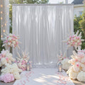 10ftx10ft Sequin Silver Backdrop Curtain Panels for Parties-Sparking by LeegleriTableSkirt