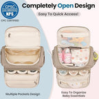 Tealari 4 in 1 Convertible Diaper Bag Backpack,Waterproof Baby Diaper Bag with Changing Pad,Converts into Baby Tote Bag,Diaper Backpack,Stroller Bag and Crossbody Diaper Bag - Image 6