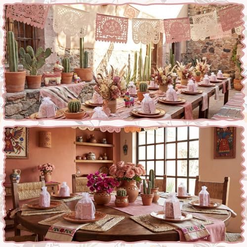 Cielito Lindo Party Favors, 12 Set, Pink, Handleless - Image 4