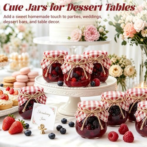 3.4 oz Small Glass Jars with Lids 12PCS, Mini Yogurt Jars for Jam - Image 7