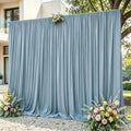 Dusty Blue Backdrop Curtains for Wedding,Wrinkle Free Polyester Photography Backdrop Drapes 8x10FT Photo Backdrop for Baby Shower Birthday Parties Stage Photoshoot Background Decorations Panels by Partisky