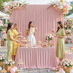40x10ft Dusty Rose Backdrop Curtains for Wedding Parties Wrinkle Free Photo Backdrop Drapes for Photography Birthday Baby Shower Soft Fabric Party Backgournd for Photoshoot 5x10ft, 8 Panels - Image 7
