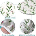Blooming Beautiful Stars Print Oval Tablecloth Waterproof & Stain Resistant Elastic for Bridal Shower Engagement Housewarming Wedding Fits for 48" x 68" Oval Table - Image 5