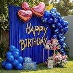Wokceer Royal Blue Backdrop Curtain Drapes for Parties, 2Pack 10x10FT - Image 3