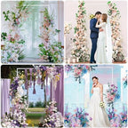 Asee'm 6.6FTx4FT White Wedding Arch Backdrop Stand Square Metal - Image 6