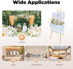 Wedding Welcome Sign Holder Portable Easel Display Stand for Poster Gold Metal Party Sign Stand Background Decor Tall Floor Easel Frame for Photo Reception Board Birthday Baby Bridal Shower Graduation - Image 7
