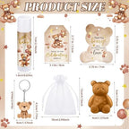 288 Pcs Baby Shower Favors Set for Guests,Brown,Bear - Image 2