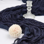 12 Pack 10Ft Navy Blue Cheesecloth Table Runner 23 x 120 Inch - Image 3