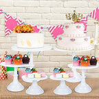 Umigy 6 Pcs White Cake Stand Sets for Dessert Table Display 8/10/12 Inch Metal Cake Stands Round Cupcake Holder for Wedding, Birthday, Party, Graduation, Baby Shower - Image 5