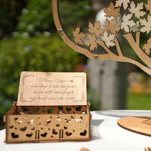 Wooden Family Tree Guest Book Alternative for Rustic Wedding Drop Box - Image 2