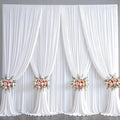 50x10FT Backdrop Curtains with Rod Pockets - Wrinkle Free Photo Stage Backdrop 10 Panels Curtains Drapes for Photography Wedding Party Baby Shower Decorations (White) by Unknown