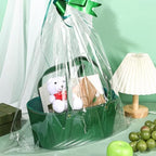 Wonderjune Empty Baskets for Gift Leather Thanksgiving Gift Bags, Green - Image 6